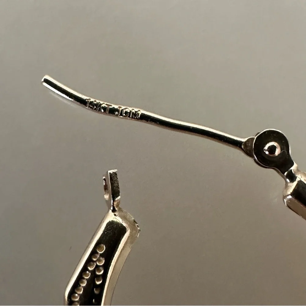 14k Solid Gold Hoop Earrings - Picture 8 of 16